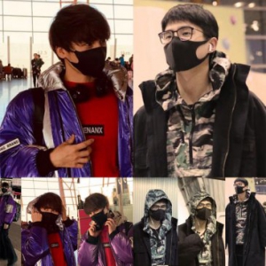 陈奕天刘昊然素颜机场图帅气 一个青春时尚一个大方得体