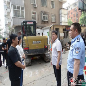 石家庄青园街道棉二生活区私搭乱建集中整治工作正式开始