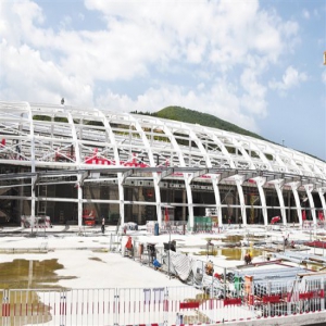 京张高铁太子城站站房主体结构完工 距离奥运村约2公里