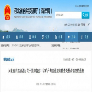 最新！河北通报11起典型违法案件查处整改情况