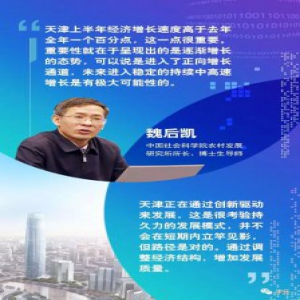 【闻鼓论津】魏后凯：天津经济发展进入正向增长通道 未来极大可能稳定持续中高速发展
