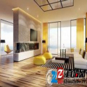 明亮黄木地板 让寒冬保持活力