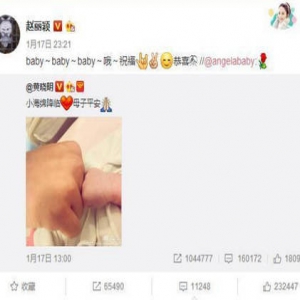 赵丽颖祝福baby生子 不料反被粉丝催婚