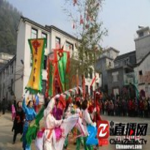 浙江淳安文化非遗“罗神竹舞”闹新春