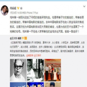 《红色娘子军》编剧梁信辞世 女婿冯远征悼念