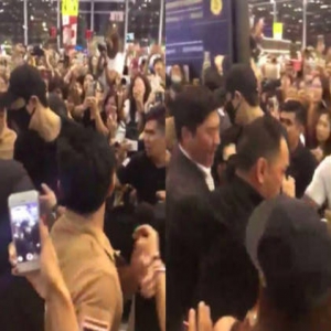 女粉丝送机时跌倒被踩 李敏镐停下脚步欲救人(图)