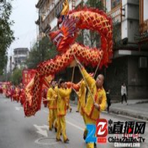 贵州雷山舞龙闹元宵 国际龙灯队赢掌声