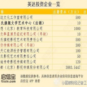 原来，英达在国内投资了这么多企业…