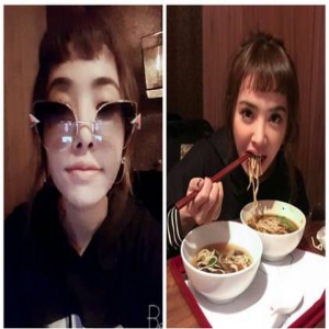 变身大胃王？蔡依林晒照吃两碗牛肉面