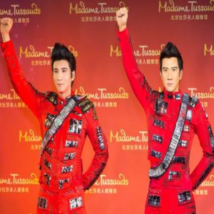 王力宏为蜡像揭幕，自称“妻子”的举牌女却被围观了…