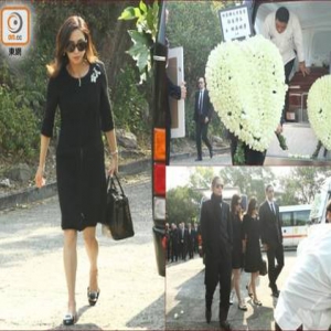 吴婉芳丈夫出殡 妻子心形花圈送别