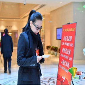 人大代表谭晶到云南代表团驻地报到：已自主择业