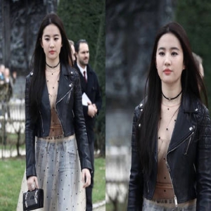 肿了吗？神仙姐姐刘亦菲肉脸圆润 穿皮衣找不到腰