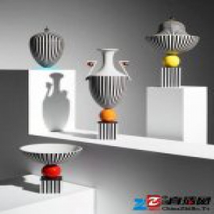 Wedgwood的合作限量款瓷器，是又奇怪又浪漫的孟菲斯风格