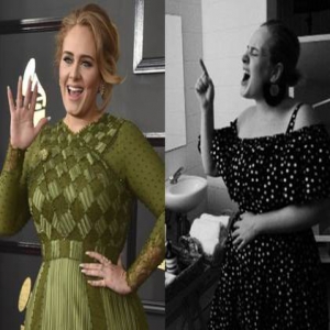 阿黛尔晒照手摸小腹 这是怀了第二胎？