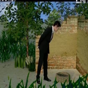 震惊！著名主持人也抠图 撒贝宁对着假背景表演(图)