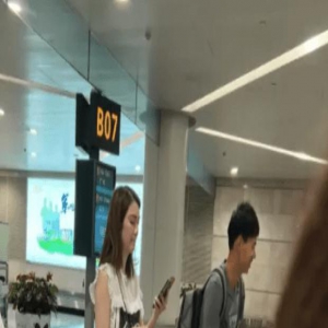 网友偶遇洪欣张丹峰夫妇 机场同框互不理睬
