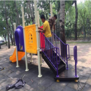 工体市民休闲中心设施更新 儿童乐园换新滑梯了